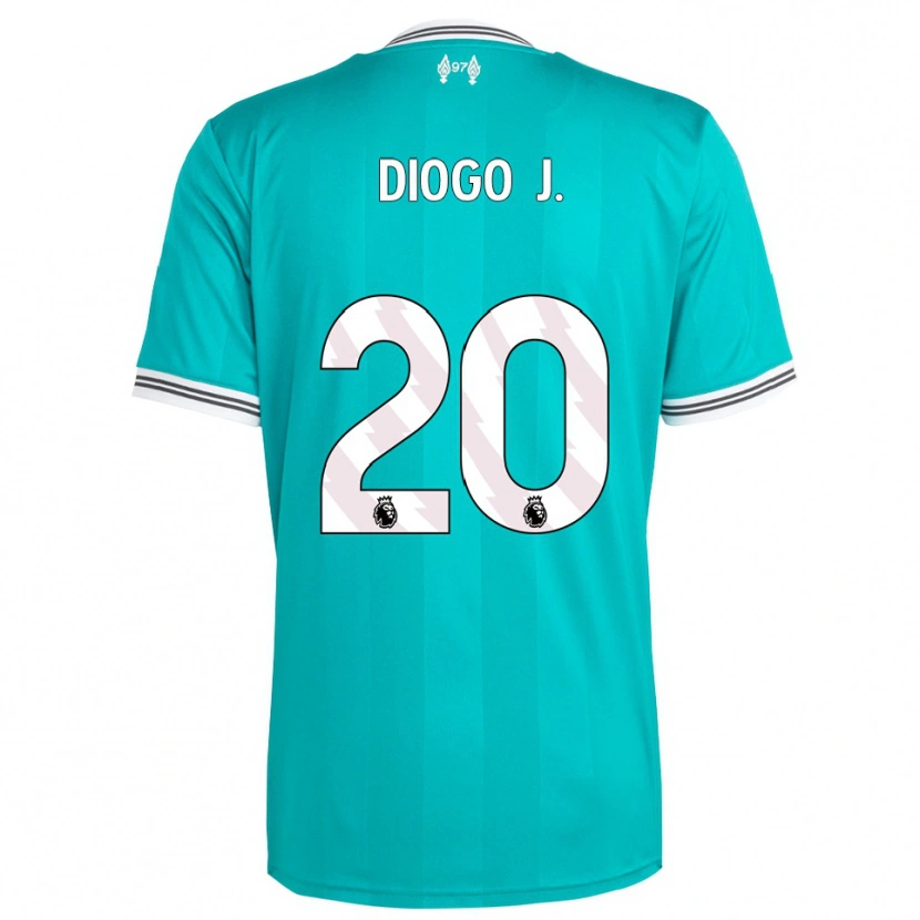 Danxen Kinder Diogo Jota #20 Grün Weiß Ausweichtrikot Trikot 2025/26 T-Shirt Österreich