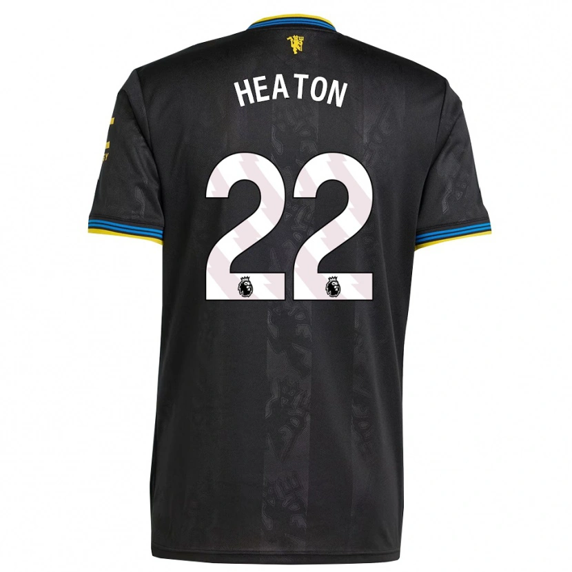 Danxen Kinder Tom Heaton #22 Schwarz Gelb Blau Ausweichtrikot Trikot 2025/26 T-Shirt Österreich