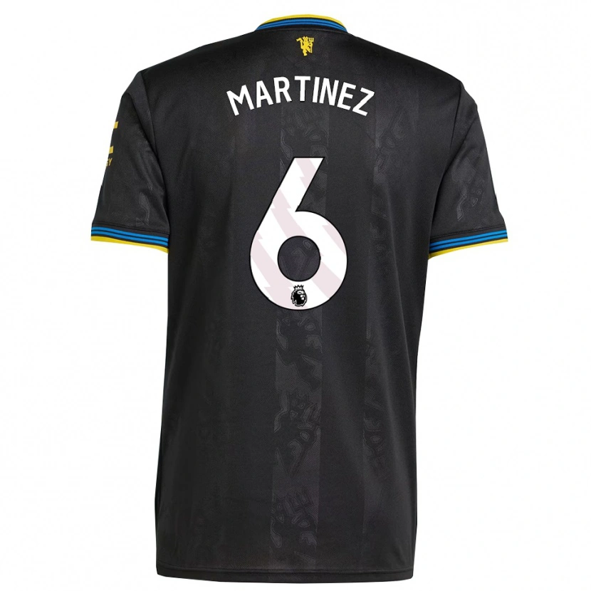 Danxen Kinder Lisandro Martínez #6 Schwarz Gelb Blau Ausweichtrikot Trikot 2025/26 T-Shirt Österreich