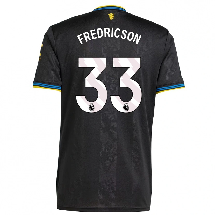 Danxen Kinder Tyler Fredricson #33 Schwarz Gelb Blau Ausweichtrikot Trikot 2025/26 T-Shirt Österreich