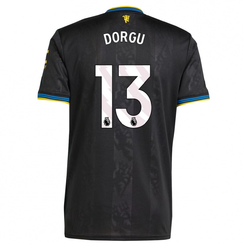 Danxen Kinder Patrick Dorgu #13 Schwarz Gelb Blau Ausweichtrikot Trikot 2025/26 T-Shirt Österreich