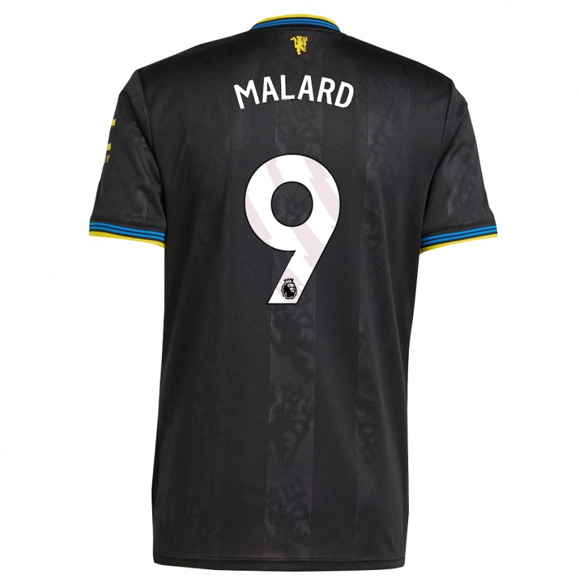 Danxen Kinder Melvine Malard #9 Schwarz Gelb Blau Ausweichtrikot Trikot 2025/26 T-Shirt Österreich