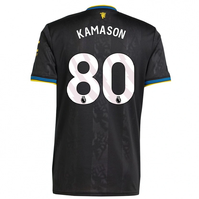 Danxen Kinder Jaydan Kamason #80 Schwarz Gelb Blau Ausweichtrikot Trikot 2025/26 T-Shirt Österreich