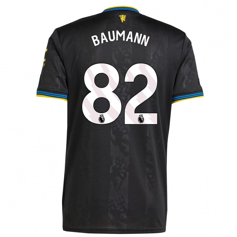 Danxen Kinder Zach Baumann #82 Schwarz Gelb Blau Ausweichtrikot Trikot 2025/26 T-Shirt Österreich