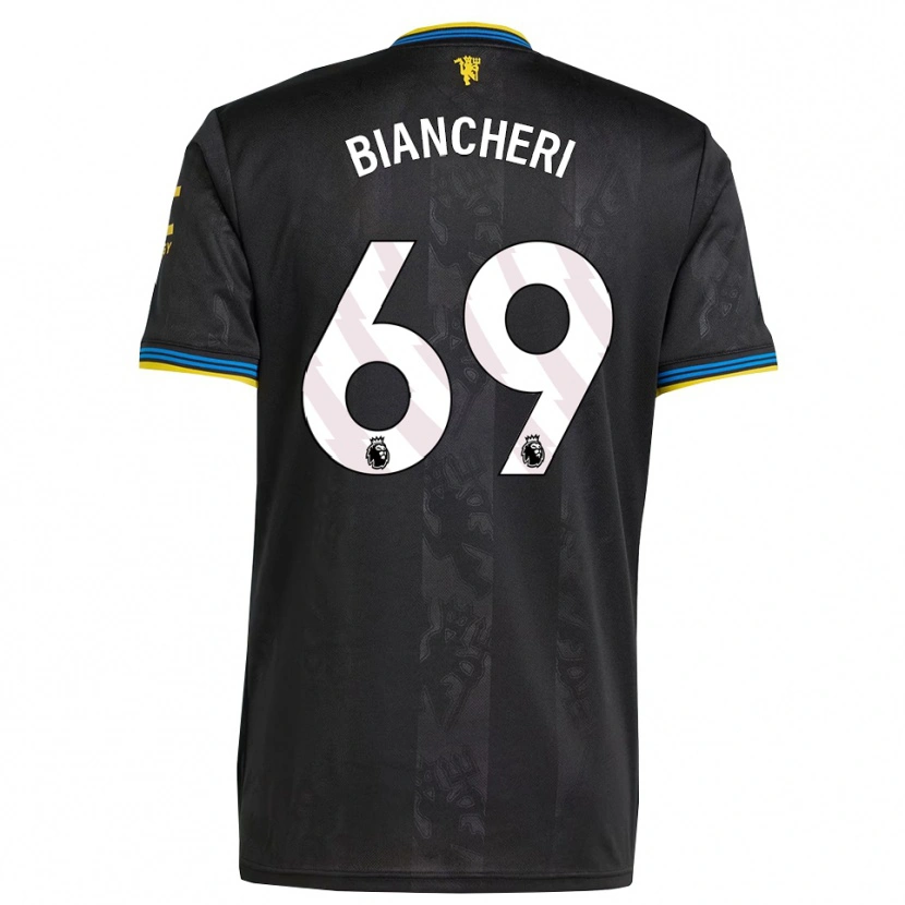 Danxen Kinder Gabriele Biancheri #69 Schwarz Gelb Blau Ausweichtrikot Trikot 2025/26 T-Shirt Österreich