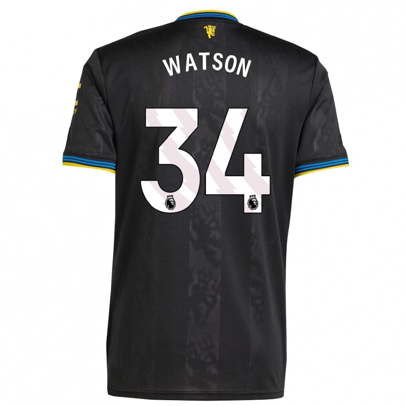 Danxen Kinder Emma Watson #34 Schwarz Gelb Blau Ausweichtrikot Trikot 2025/26 T-Shirt Österreich