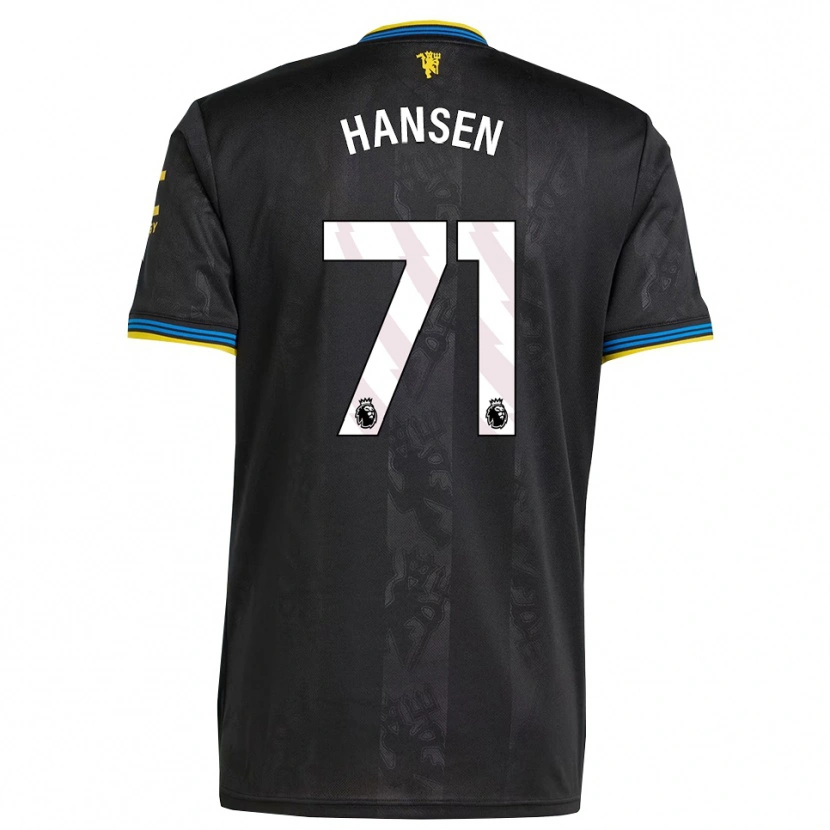 Danxen Kinder Isak Hansen-Aaroen #71 Schwarz Gelb Blau Ausweichtrikot Trikot 2025/26 T-Shirt Österreich