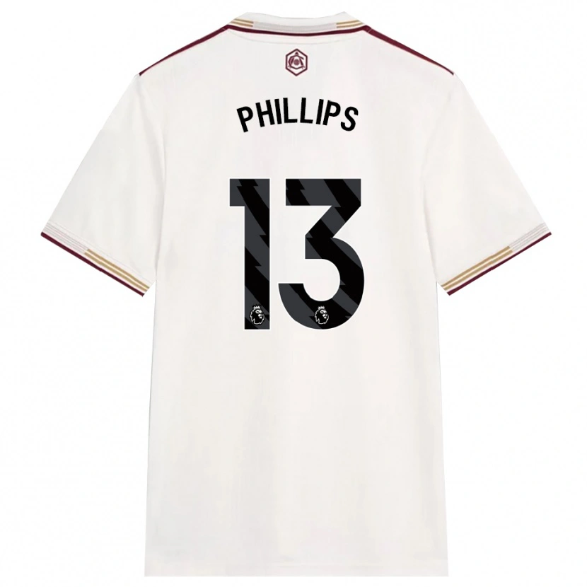 Danxen Kinder Charlie Phillips #13 Creme Weiß Burgunderrot Ausweichtrikot Trikot 2025/26 T-Shirt Österreich