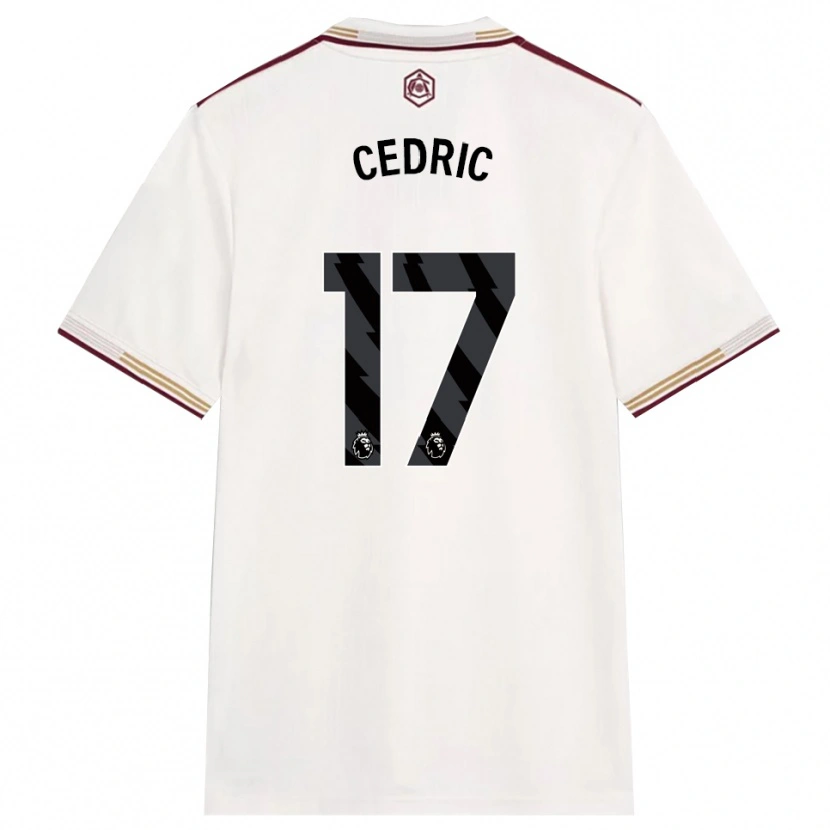Danxen Kinder Cedric Soares #17 Creme Weiß Burgunderrot Ausweichtrikot Trikot 2025/26 T-Shirt Österreich
