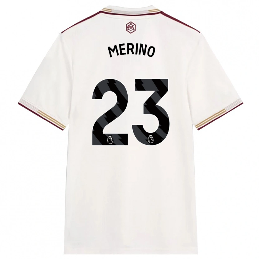 Danxen Kinder Mikel Merino #23 Creme Weiß Burgunderrot Ausweichtrikot Trikot 2025/26 T-Shirt Österreich