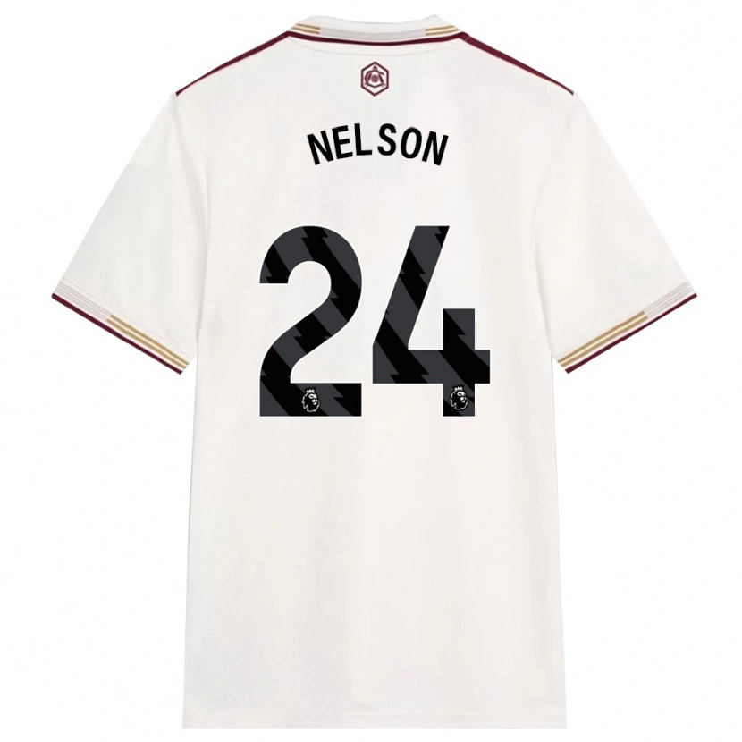 Danxen Kinder Reiss Nelson #24 Creme Weiß Burgunderrot Ausweichtrikot Trikot 2025/26 T-Shirt Österreich