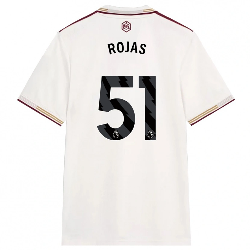 Danxen Kinder Alexéi Rojas #51 Creme Weiß Burgunderrot Ausweichtrikot Trikot 2025/26 T-Shirt Österreich