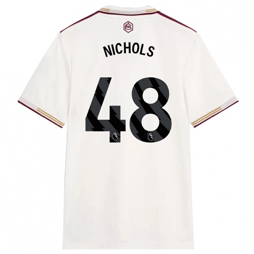 Danxen Kinder Josh Nichols #48 Creme Weiß Burgunderrot Ausweichtrikot Trikot 2025/26 T-Shirt Österreich
