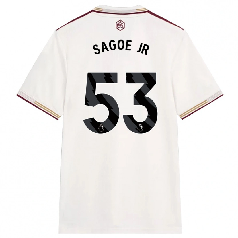 Danxen Kinder Charles Sagoe Jr #53 Creme Weiß Burgunderrot Ausweichtrikot Trikot 2025/26 T-Shirt Österreich
