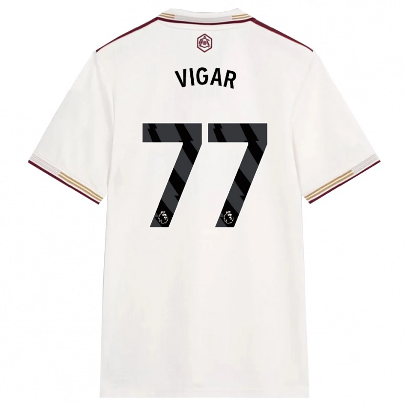Danxen Kinder Billy Vigar #77 Creme Weiß Burgunderrot Ausweichtrikot Trikot 2025/26 T-Shirt Österreich