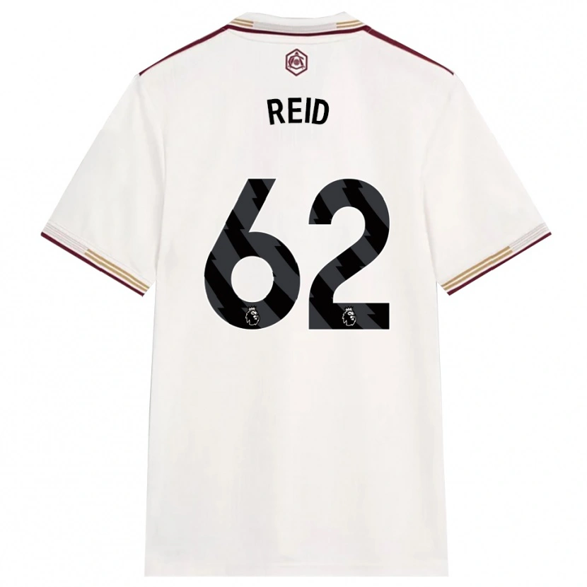 Danxen Kinder Katie Reid #62 Creme Weiß Burgunderrot Ausweichtrikot Trikot 2025/26 T-Shirt Österreich
