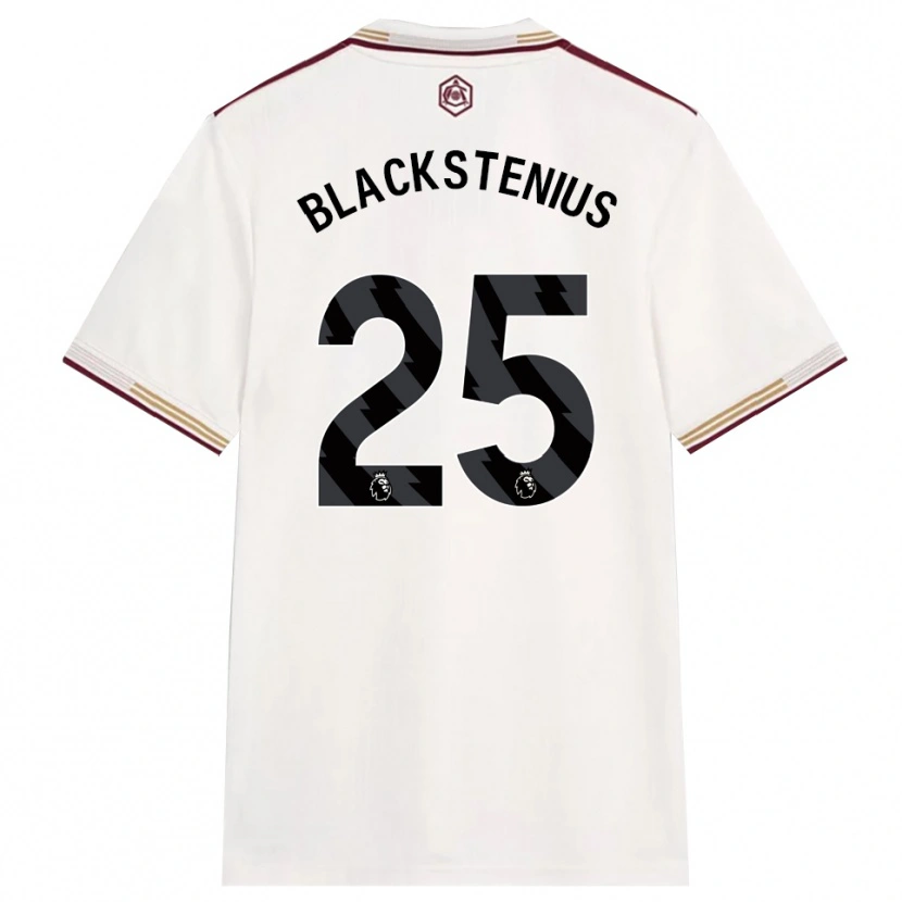Danxen Kinder Stina Blackstenius #25 Creme Weiß Burgunderrot Ausweichtrikot Trikot 2025/26 T-Shirt Österreich