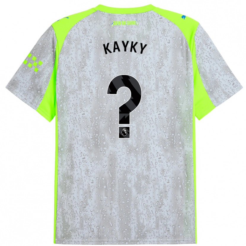 Danxen Kinder Kayky #0 Grau Gelb Ausweichtrikot Trikot 2025/26 T-Shirt Österreich