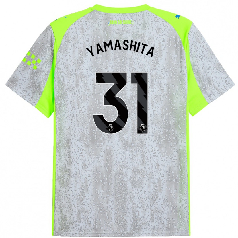 Danxen Kinder Ayaka Yamashita #31 Grau Gelb Ausweichtrikot Trikot 2025/26 T-Shirt Österreich
