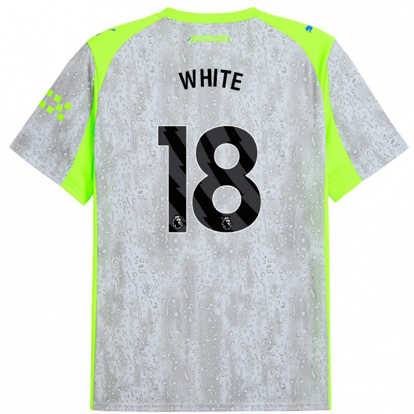 Danxen Kinder Ellen White #18 Grau Gelb Ausweichtrikot Trikot 2025/26 T-Shirt Österreich