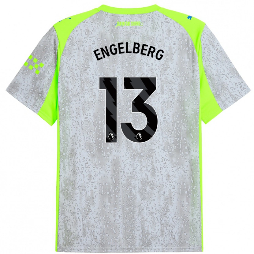 Danxen Kinder Stavros Engelberg #13 Grau Gelb Ausweichtrikot Trikot 2025/26 T-Shirt Österreich