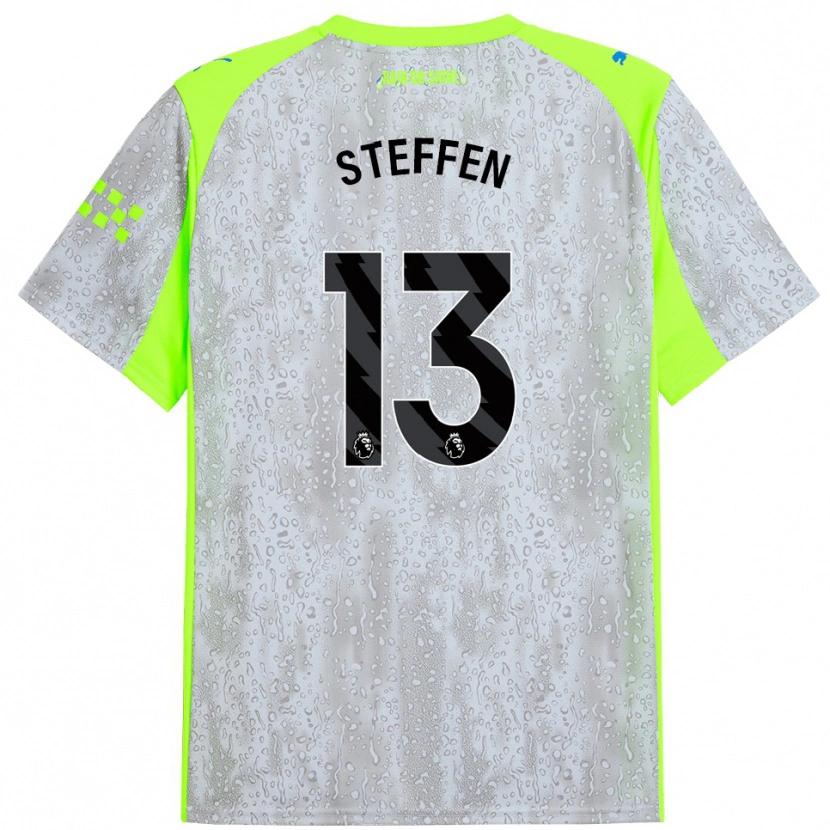 Danxen Kinder Zack Steffen #13 Grau Gelb Ausweichtrikot Trikot 2025/26 T-Shirt Österreich