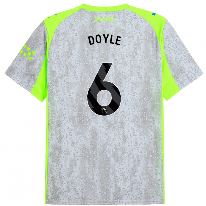 Danxen Kinder Callum Doyle #6 Grau Gelb Ausweichtrikot Trikot 2025/26 T-Shirt Österreich