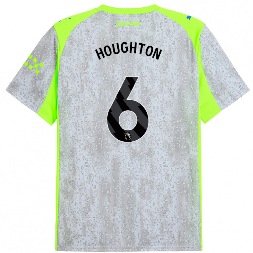 Danxen Kinder Steph Houghton #6 Grau Gelb Ausweichtrikot Trikot 2025/26 T-Shirt Österreich