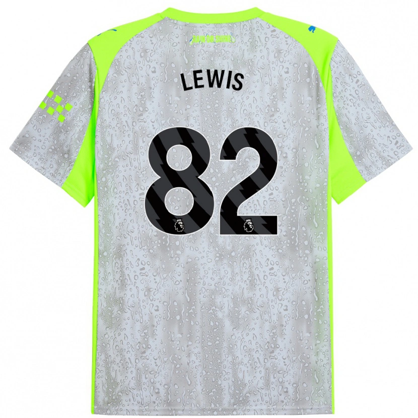 Danxen Kinder Rico Lewis #82 Grau Gelb Ausweichtrikot Trikot 2025/26 T-Shirt Österreich