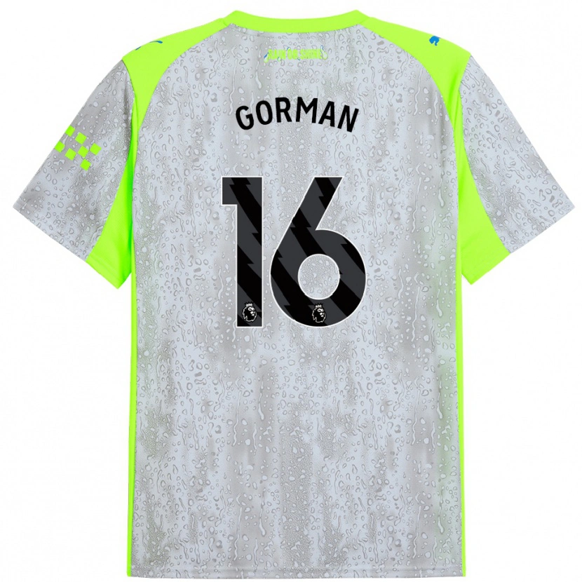 Danxen Kinder Finlay Gorman #16 Grau Gelb Ausweichtrikot Trikot 2025/26 T-Shirt Österreich