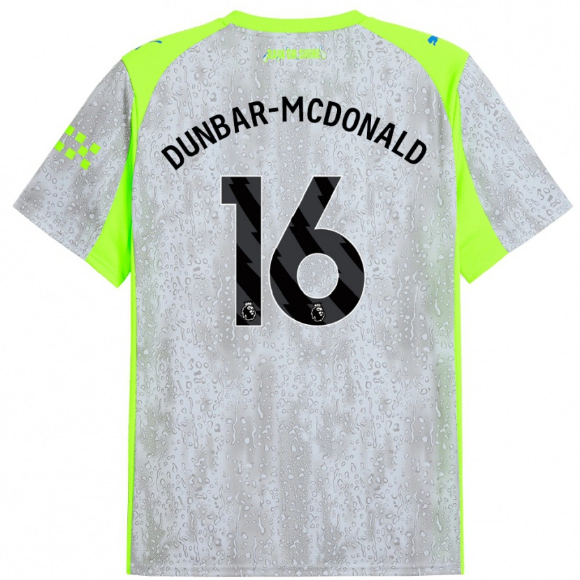 Danxen Kinder Christian Dunbar-Mcdonald #16 Grau Gelb Ausweichtrikot Trikot 2025/26 T-Shirt Österreich