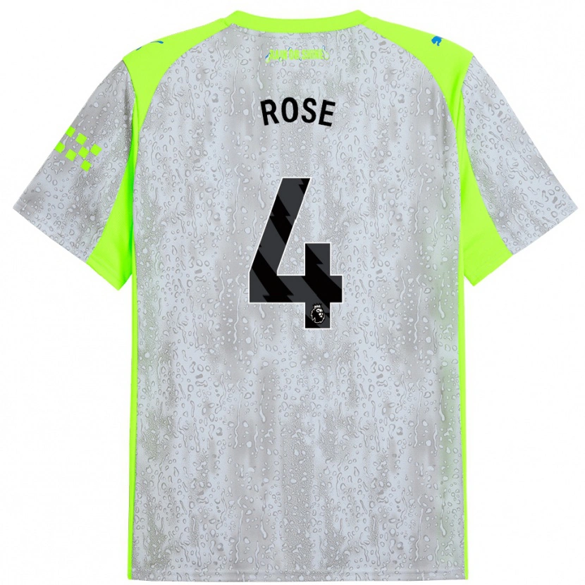 Danxen Kinder Jade Rose #4 Grau Gelb Ausweichtrikot Trikot 2025/26 T-Shirt Österreich