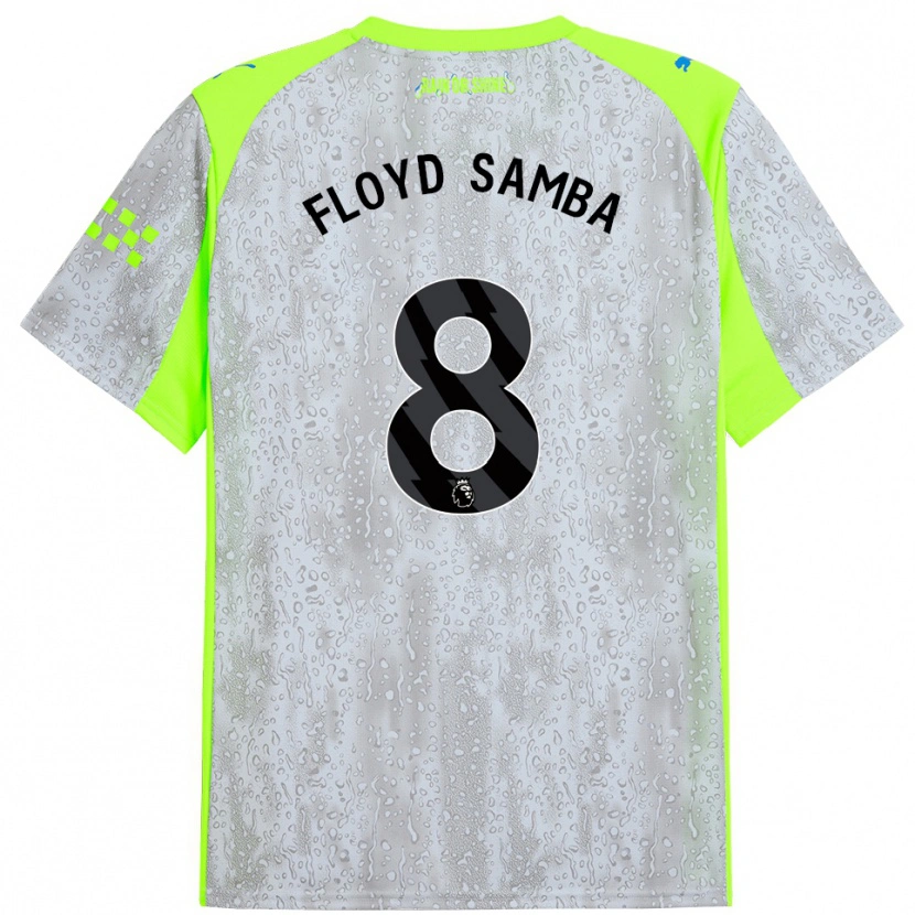 Danxen Kinder Floyd Samba #8 Grau Gelb Ausweichtrikot Trikot 2025/26 T-Shirt Österreich