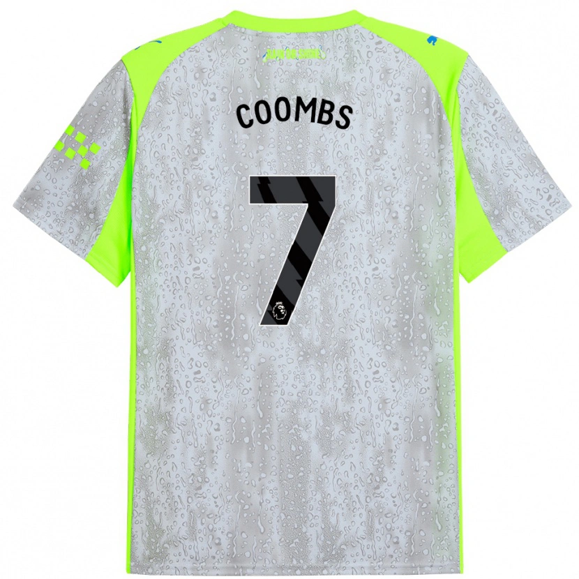 Danxen Kinder Laura Coombs #7 Grau Gelb Ausweichtrikot Trikot 2025/26 T-Shirt Österreich
