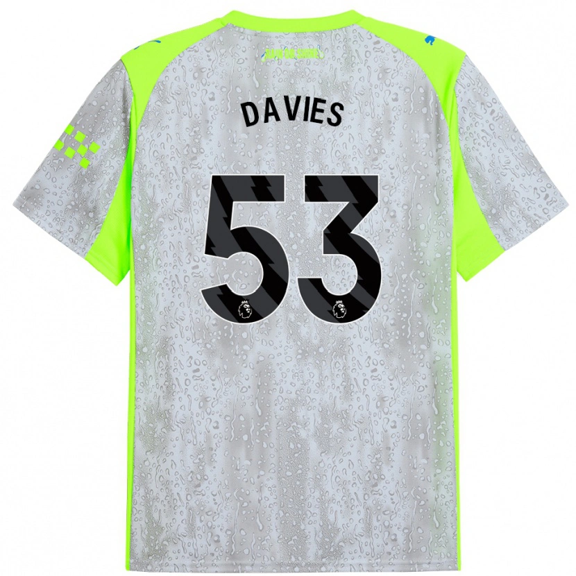 Danxen Kinder Mayzee Davies #53 Grau Gelb Ausweichtrikot Trikot 2025/26 T-Shirt Österreich