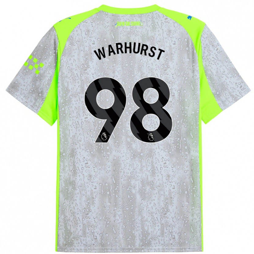 Danxen Kinder Matty Warhurst #98 Grau Gelb Ausweichtrikot Trikot 2025/26 T-Shirt Österreich
