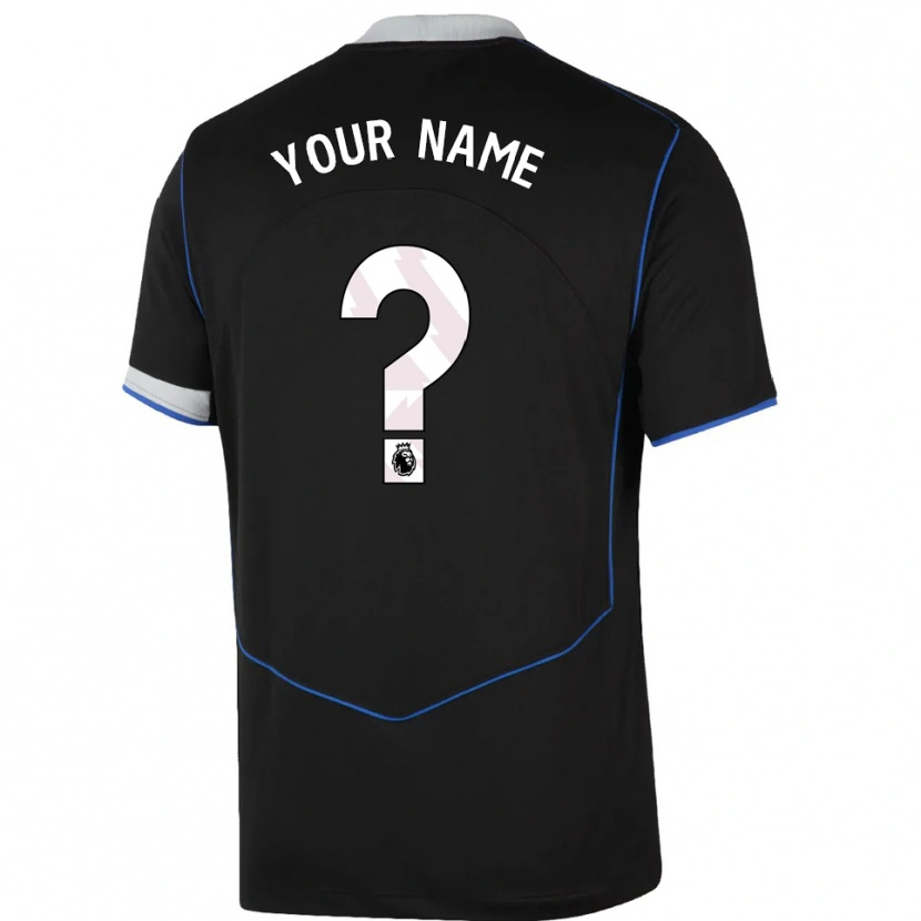 Danxen Kinder Ihren Namen #0 Schwarz Blau Silber Ausweichtrikot Trikot 2025/26 T-Shirt Österreich