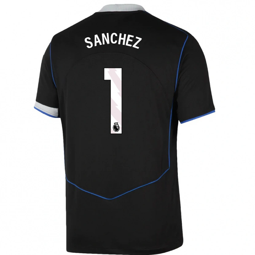 Danxen Kinder Robert Sánchez #1 Schwarz Blau Silber Ausweichtrikot Trikot 2025/26 T-Shirt Österreich