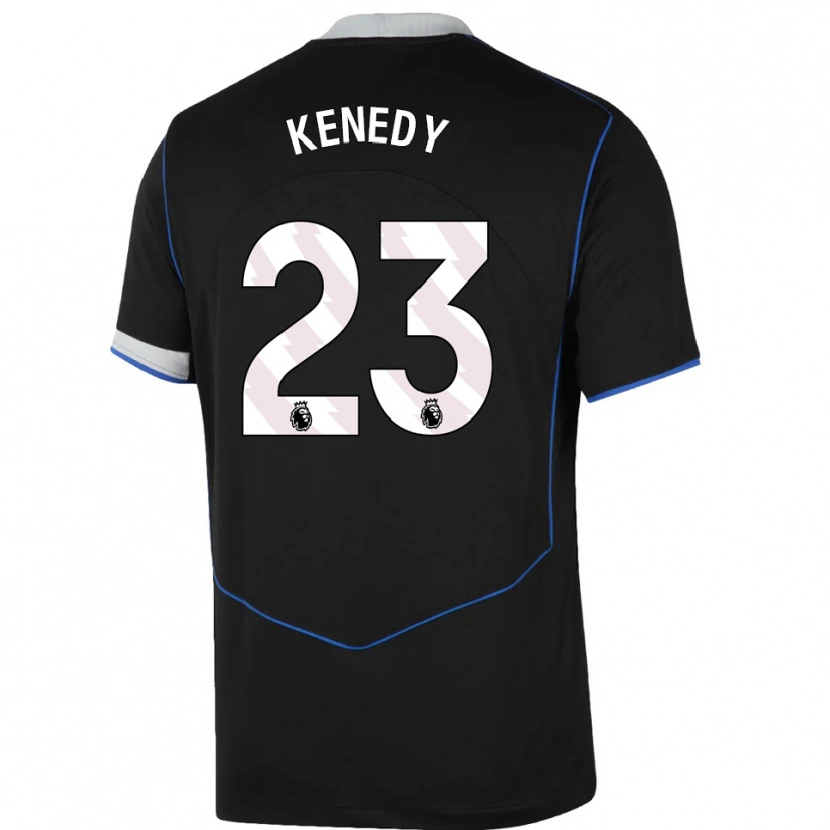 Danxen Kinder Robert Kenedy #23 Schwarz Blau Silber Ausweichtrikot Trikot 2025/26 T-Shirt Österreich