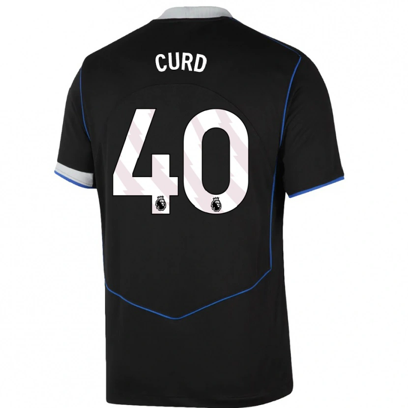 Danxen Kinder Ted Curd #40 Schwarz Blau Silber Ausweichtrikot Trikot 2025/26 T-Shirt Österreich