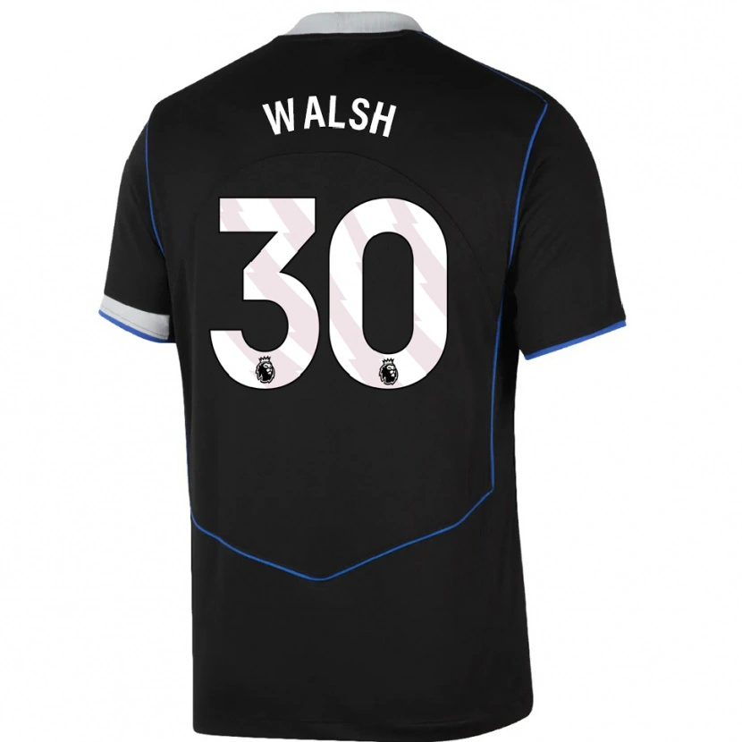 Danxen Kinder Keira Walsh #30 Schwarz Blau Silber Ausweichtrikot Trikot 2025/26 T-Shirt Österreich