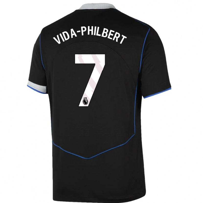 Danxen Kinder Joel Philbert #7 Schwarz Blau Silber Ausweichtrikot Trikot 2025/26 T-Shirt Österreich