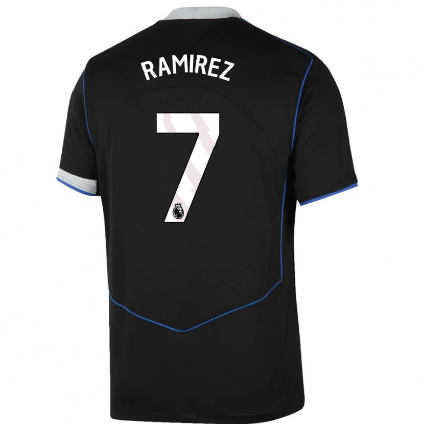 Danxen Kinder Mayra Ramirez #7 Schwarz Blau Silber Ausweichtrikot Trikot 2025/26 T-Shirt Österreich