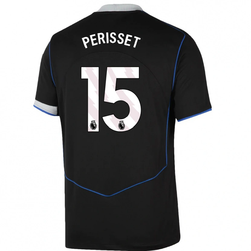 Danxen Kinder Eve Perisset #15 Schwarz Blau Silber Ausweichtrikot Trikot 2025/26 T-Shirt Österreich