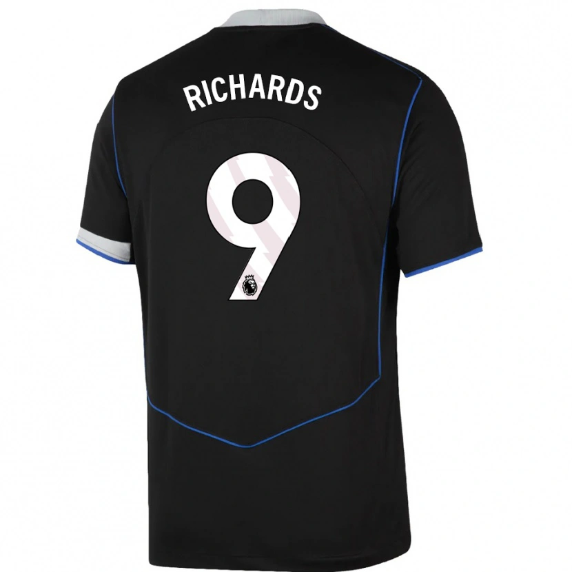 Danxen Kinder Dujuan Richards #9 Schwarz Blau Silber Ausweichtrikot Trikot 2025/26 T-Shirt Österreich