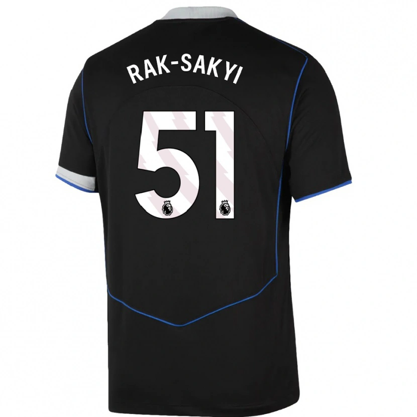 Danxen Kinder Sam Rak-Sakyi #51 Schwarz Blau Silber Ausweichtrikot Trikot 2025/26 T-Shirt Österreich