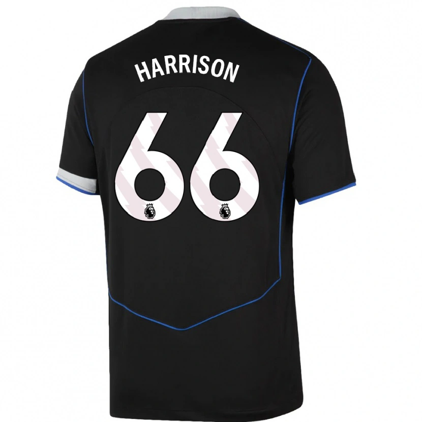 Danxen Kinder Ollie Harrison #66 Schwarz Blau Silber Ausweichtrikot Trikot 2025/26 T-Shirt Österreich