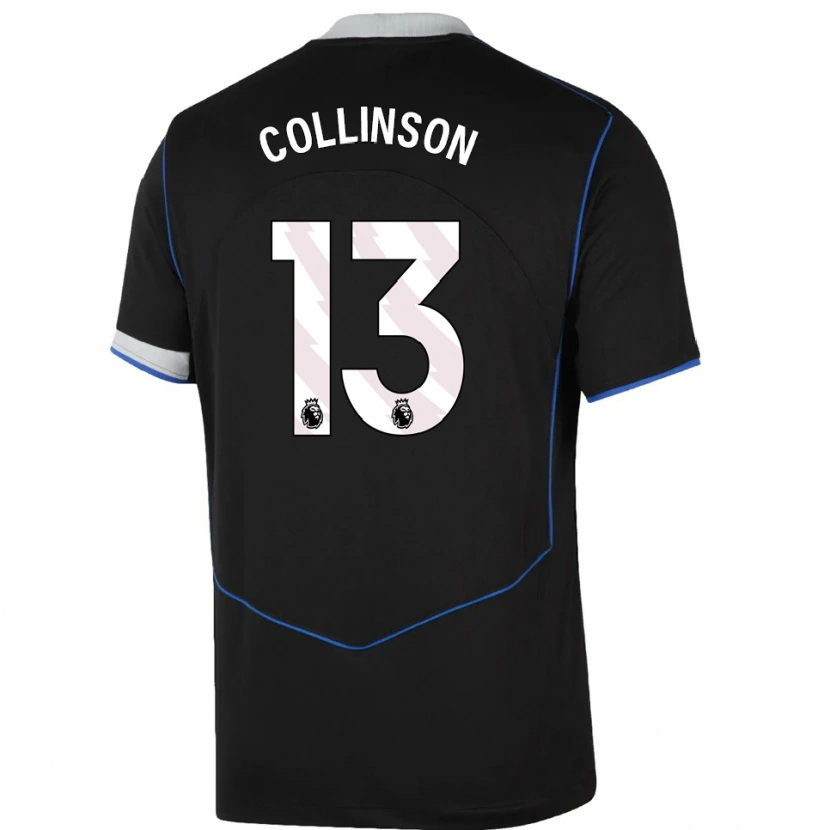 Danxen Kinder Isaac Collinson #13 Schwarz Blau Silber Ausweichtrikot Trikot 2025/26 T-Shirt Österreich