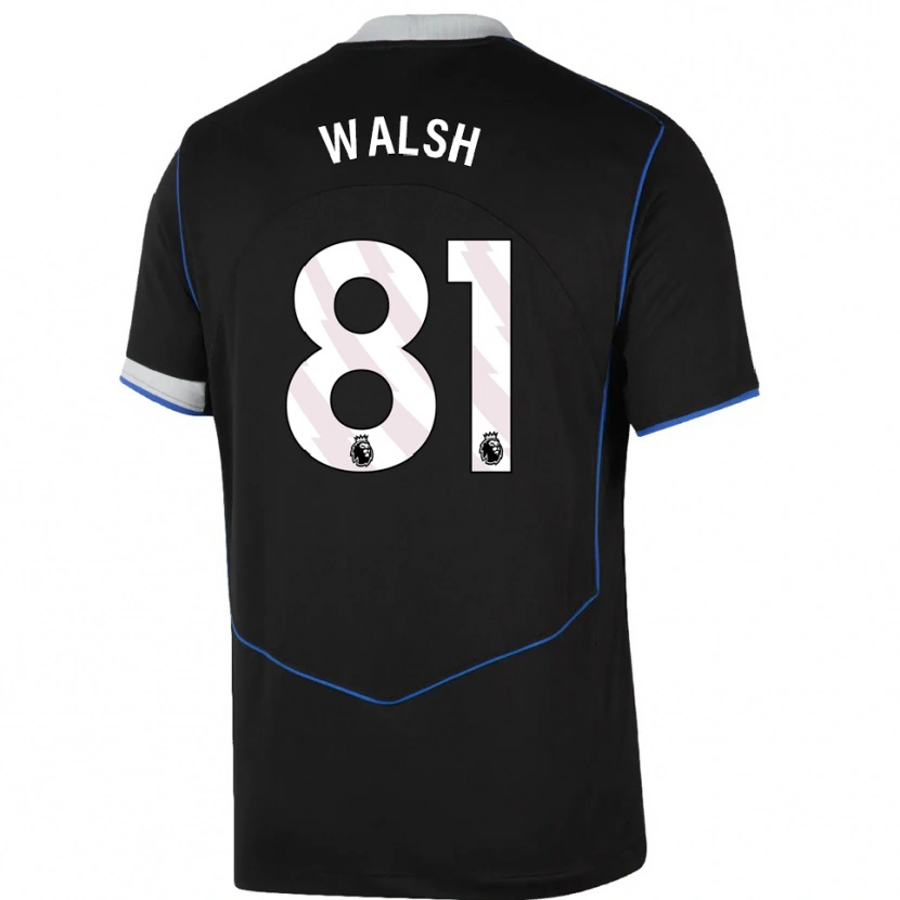 Danxen Kinder Reggie Walsh #81 Schwarz Blau Silber Ausweichtrikot Trikot 2025/26 T-Shirt Österreich