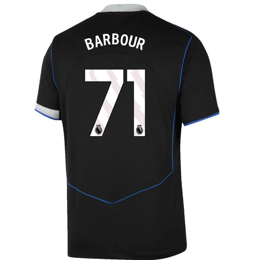 Danxen Kinder Kobe Barbour #71 Schwarz Blau Silber Ausweichtrikot Trikot 2025/26 T-Shirt Österreich